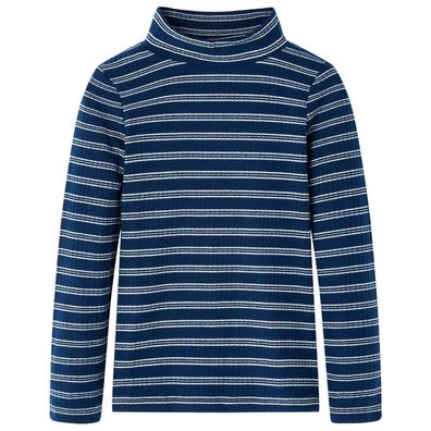 Kinder-Langarmshirt Marineblau 128