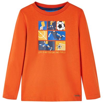 Kinder-Langarmshirt Orange 104