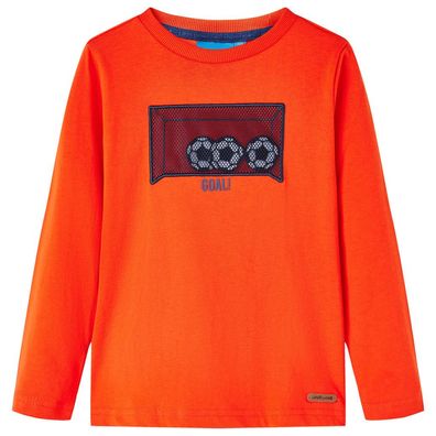 Kinder-Langarmshirt Hellorange 92