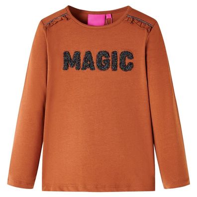 Kinder-Langarmshirt Cognac 140