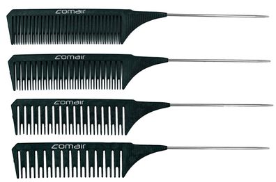 Comair Carbon Profi Line Highlight Kamm-Set 4er 22 cm mit Abteilspitze