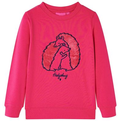 Kinder-Sweatshirt Knallrosa 104