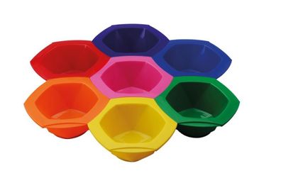 Comair Färbeschalen-Set Rainbow 7-teilig bunt