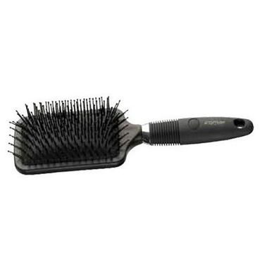 Comair Paddle Brush eckig mit Noppen, 13-reihig schwarz mit Gummikissen