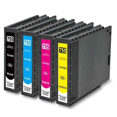 Kompatibel 4er Set Epson T7551XL, T7552XL, T7553XL, T7554XL Druckerpatronen Tinte