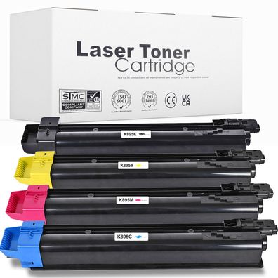 Kompatibel Kyocera TK-895K, TK-895C, TK-895M, TK-895Y Sparset 4 Toner alle Farben