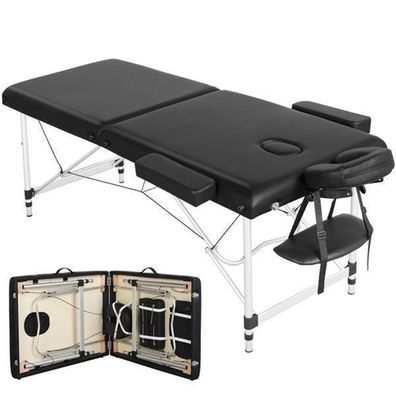 Massageliege Alu Massagetisch Klappbar Massagebett 2 Zonen Höhenverstellbar max 250kg