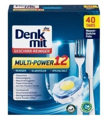 Denkmit Multi-Power Spülmaschinentabs, 40 Stück