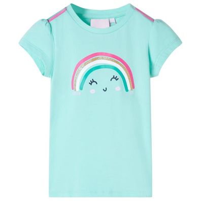 Kinder-T-Shirt Helles Minzgrün 104