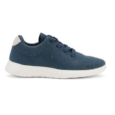 egos copenhagen Unisex Sneaker aus Merinowolle Filz Denim Blue