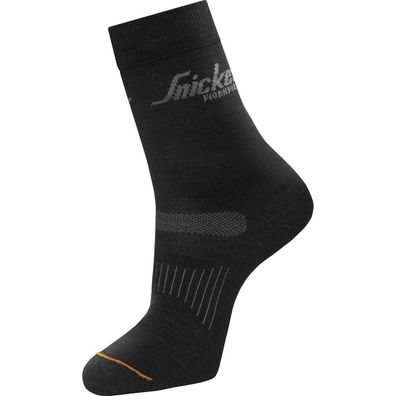 Snickers AllroundWork Wollsocken 2-Pack schwarz (Gr. 45/48)