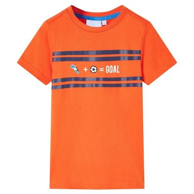 Kinder-T-Shirt Dunkelorange 140