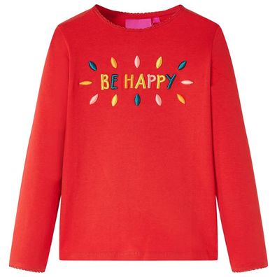 Kinder-Langarmshirt Rot 128
