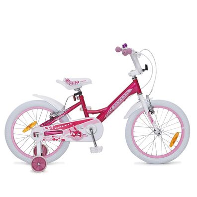 B-Ware Byox Kinderfahrrad 18 Zoll Lovely, Stützräder, Klingel, Reflektoren, pink