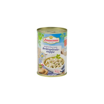 Food-United bayerische Brätspätzlesuppe Zimmermann Fleischwerke 400ml Dose