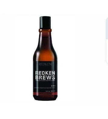 Redken Brews 3-in-1 Shampoo, Conditioner & Bodywash 300 ml