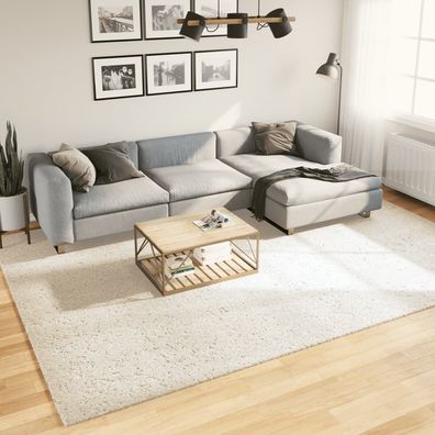 vidaXL Teppich ISTAN Hochflor Glänzend Creme 240x340 cm