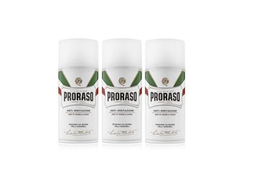 Proraso Weiss Shaving Foam 300 ml (3er-Pack)