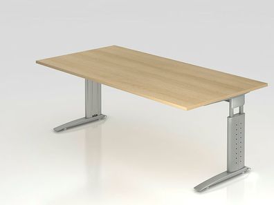 Büro Schreibtisch 200x100 cm Modell US2E mechanische Höheneinstellung