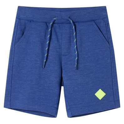 Kindershorts mit Kordelzug Blau Melange 128