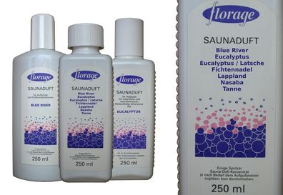 florage Saunaduft Konzentrat 250ml Klassik |8 Sorten Sauna Aufguss Aroma Zubehör