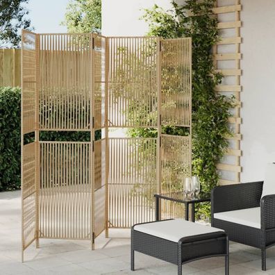 vidaXL Paravent 6-tlg. Beige Poly Rattan