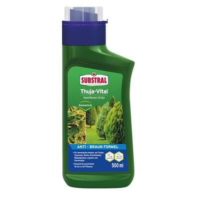 Substral Thuja-Vital Koniferen Grün - Flüssigdünger Konzentrat - 500 ml