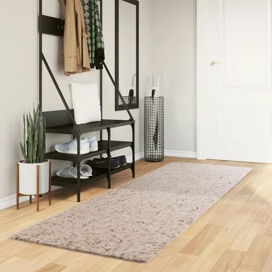 vidaXL Shaggy-Teppich Pamplona Hochflor Modern Beige 80x250 cm