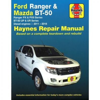 Ford Ranger Mazda BT-50 2011-2018 Reparaturanleitung Werkstatthandbuch Haynes