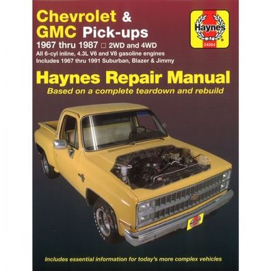 GMC Pick-Ups Suburban Jimmy C10 C2500 etc (1967-1991) Reparaturanleitung Haynes