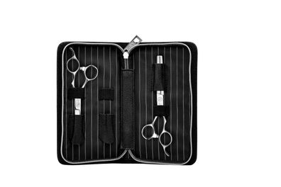 Olivia Garden SilkCut Pro Silber Set Left HS 5,75 Zoll und Modellierschere 6,0 Zoll