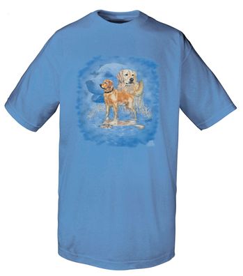 KINDER T-Shirt mit Print - Golden Retriever - 08135 hellblau - aus der ©Kollektion B