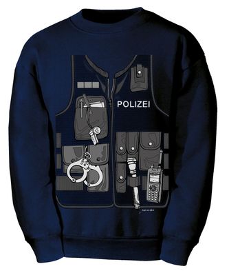 Kinder-Sweat-Shirt mit Print - Polizei - 12793 marine - Gr. 104-164