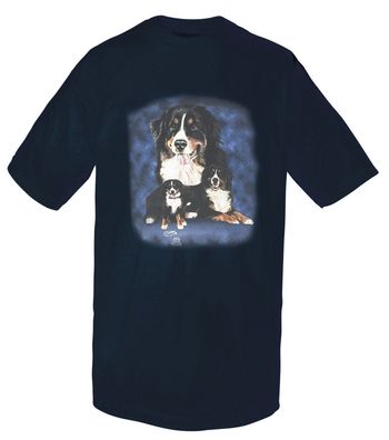 Kinder-T-Shirt mit Print - Berner Sennenhund - 08247 marine - aus der Â©Kollektion BÃ