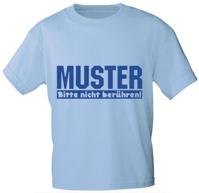 Kinder-T-Shirt mit Print - Muster - bitte nicht berühren - 06941 hellblau - Gr. 152