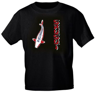 T-SHIRT mit Print - KOI SHUSUI Koikarpfen - KO212 schwarz Gr. XXL