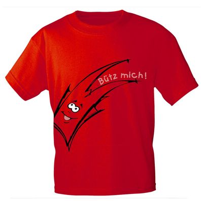 T-Shirt Karneval Fasching Print - Bütz mich - 09516/1 Gr. rot / XL