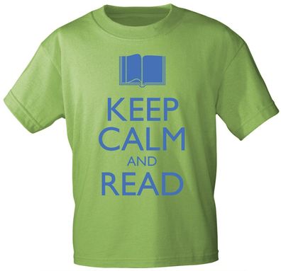 T-SHIRT mit Aufdruck - Keep Calm and read - 12904 - Gr. L