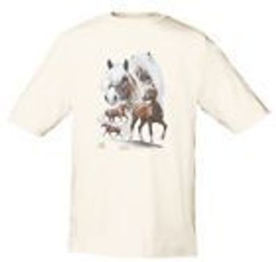 Kinder-T-Shirt mit hochwertigem Print - Haflinger Nilson - 08224 creme - ©Kollektion