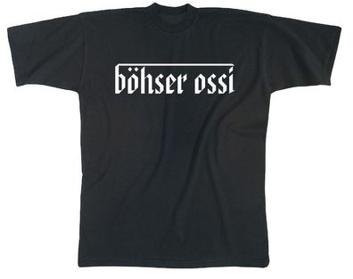 T-Shirt mit Print - Böhser Ossi - 09388 schwarz - Gr. S-XXL