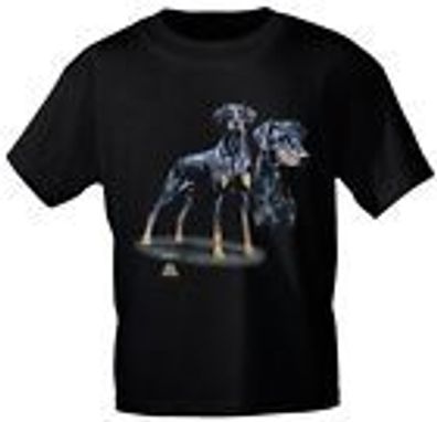 T-Shirt mit Print - Dobermann - 09976 schwarz - ©Kollektion Bötzel - Gr. XXL
