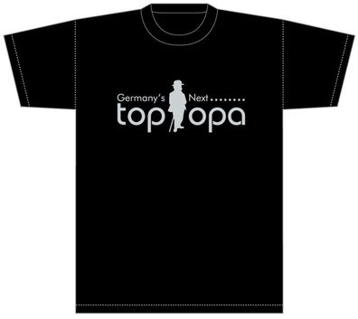 T-Shirt mit Print - Germany´s Next Top Opa - 09736 schwarz - Gr. XL