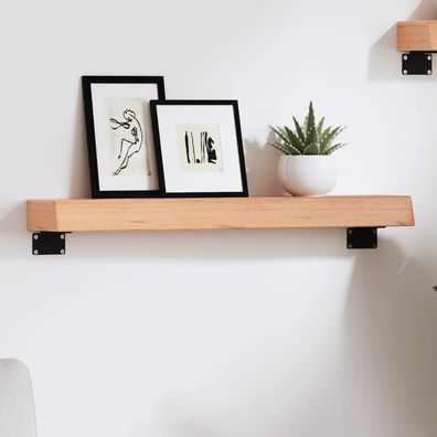 vidaXL Wandregal Hellbraun 60x10x6 cm Massivholz Eiche Behandelt