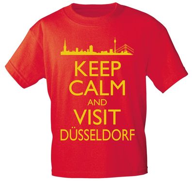 T-Shirt mit Print - Keep calm and visit Düsseldorf - 12913 versch. Farben zur Wahl