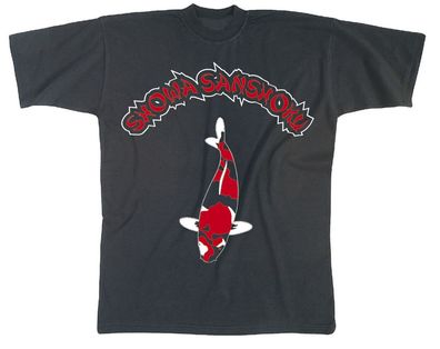 T-SHIRT mit Print - KOI Showa Sanshoku - KO230 schwarz - Gr. L