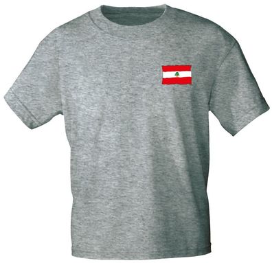 T-Shirt mit Print - Libanon Fahne Flagge - 10829 M