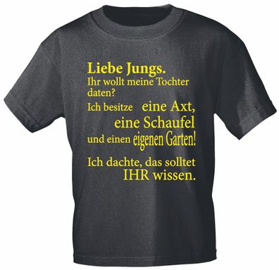 T-Shirt mit Print - Liebe Jungs... - 12951 schwarz - Gr. S-XXL