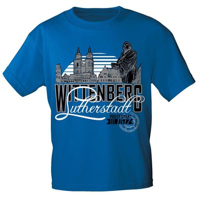 T-Shirt mit Print - Lutherstadt Wittenberg - 12133 royalblau - Gr. 2-3XL