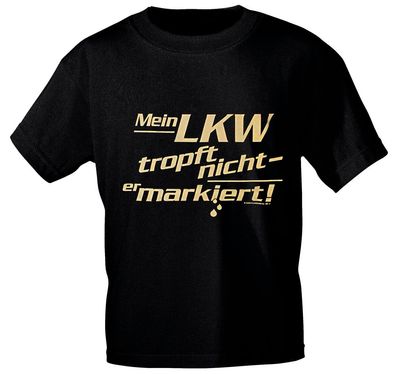 T-Shirt mit Print - Mein LKW tropft nicht er markiert - 09336 schwarz - Gr. XXL