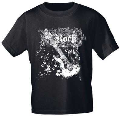 T-Shirt mit Print - Rock Gitarre - 10255 schwarz Gr. 3XL